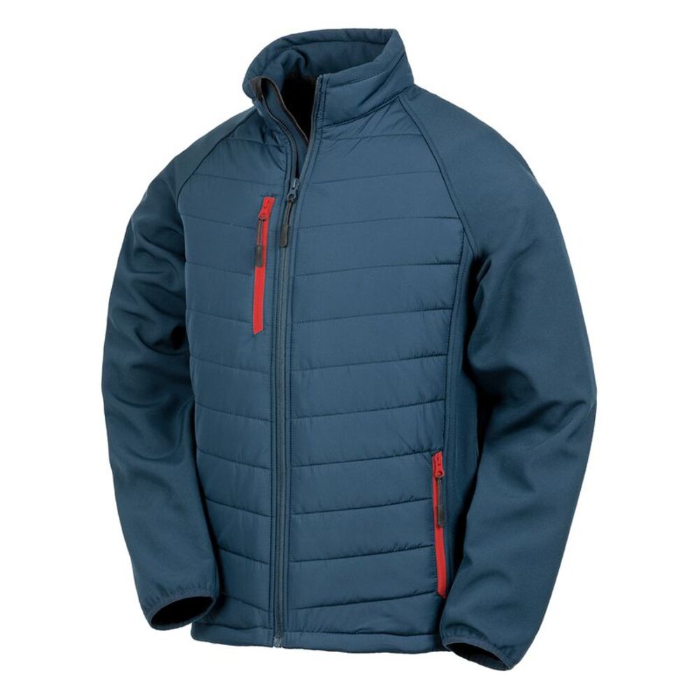 Result Womens/Ladies Compass Soft Shell Jacket / Navy/Red